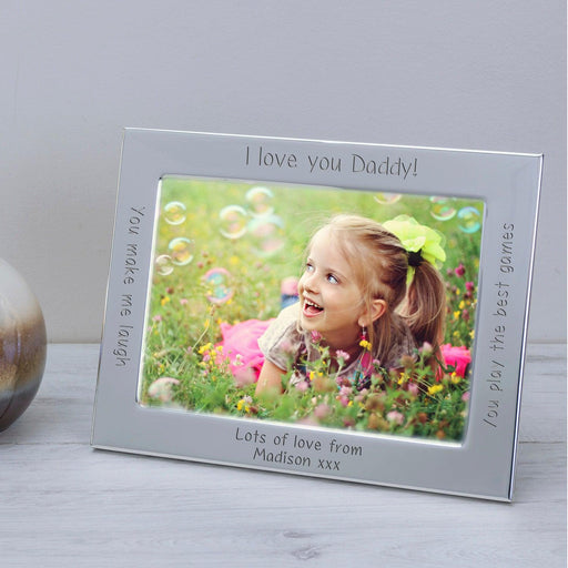 Personalised I Love You Daddy Silver Photo Frame