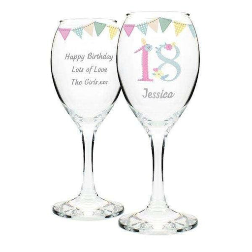 Personalised Birthday Age Female Wine Glass - Myhappymoments.co.uk