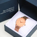 Personalised Ladies Architect Coral Watch With Rose Gold Mesh Strap