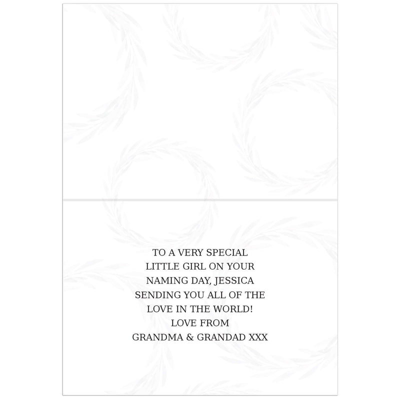 Personalised 'Truly Blessed' Naming Day Card