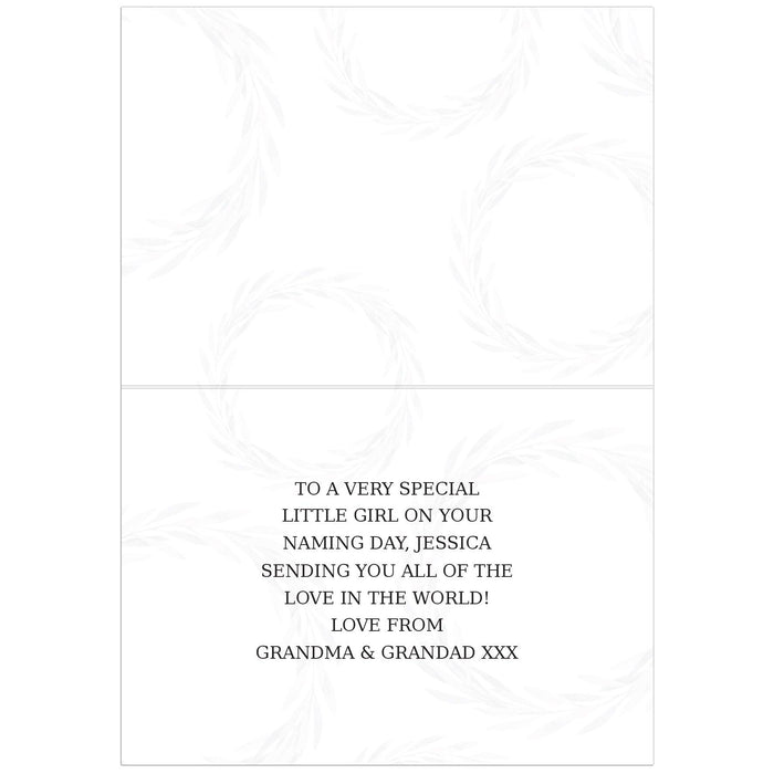 Personalised 'Truly Blessed' Naming Day Card