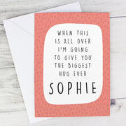 Personalised Biggest Hug Card