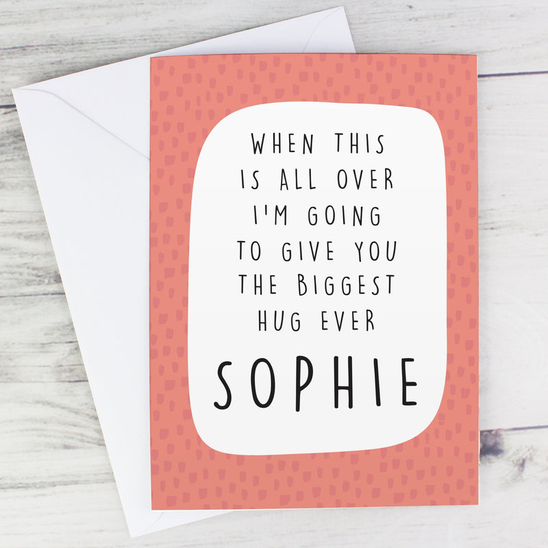 Personalised Biggest Hug Card