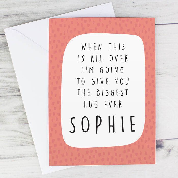 Personalised Biggest Hug Card