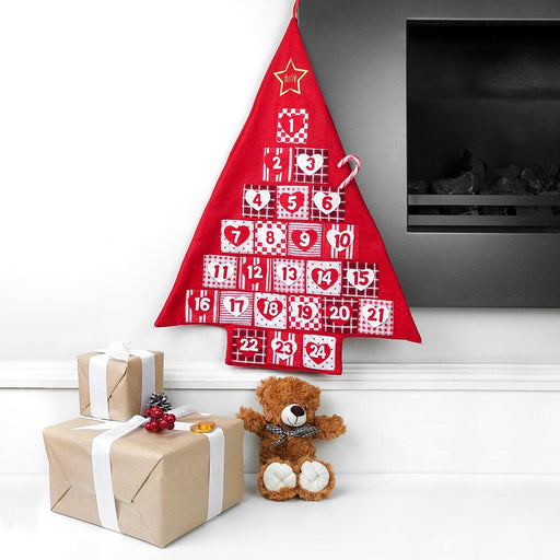 Personalised Christmas Tree Shape Hanging Advent Calendar