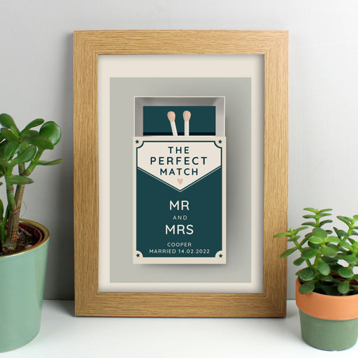 Personalised The Perfect Match A4 Framed Wall Art