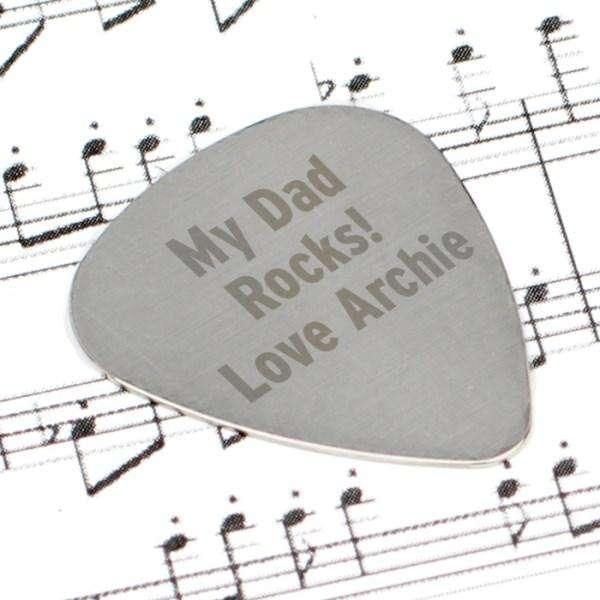 Personalised Silver Plectrum - Myhappymoments.co.uk