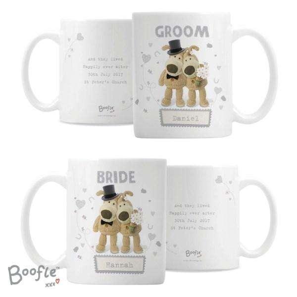 Personalised Boofle Wedding Couple Mug Set - Myhappymoments.co.uk