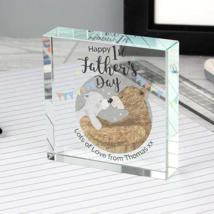 Personalised 1st Father's Day Daddy Bear Gift Plaque
