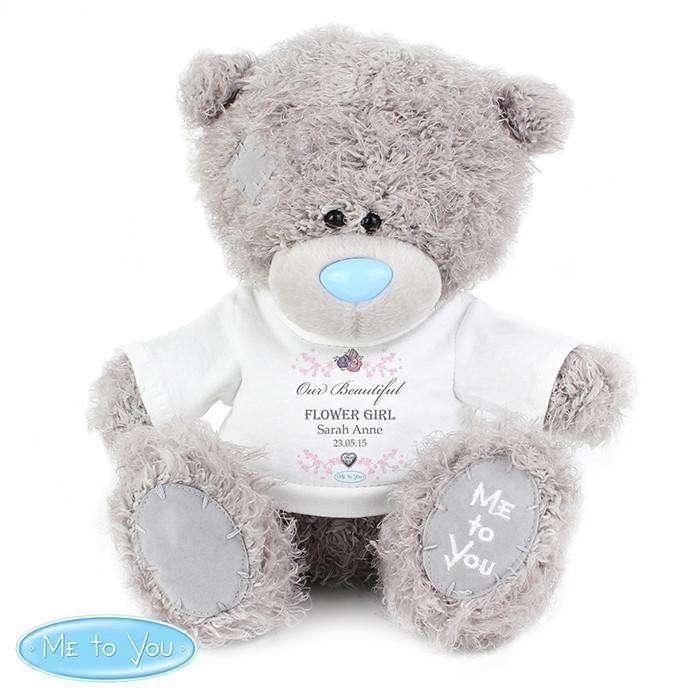 Personalised Me To You Bridesmaid Flower Girl Teddy with T-Shirt - Myhappymoments.co.uk