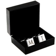 Personalised Square Cufflinks Initial - Myhappymoments.co.uk