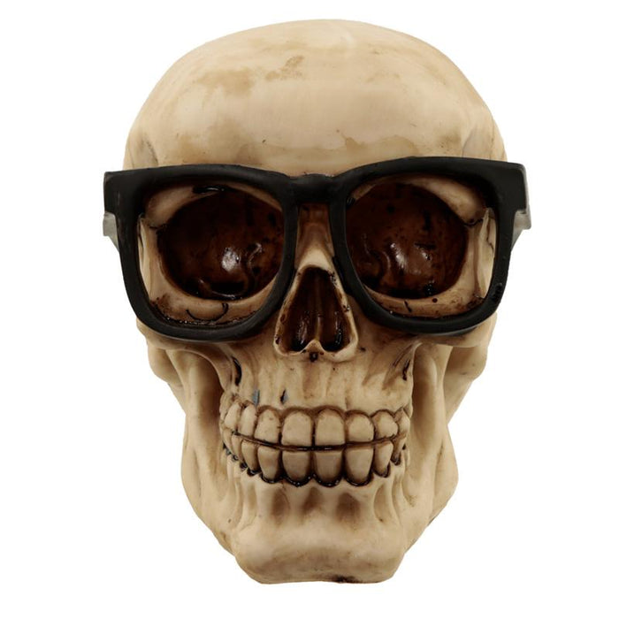 Skull Wearing Glasses Ornament