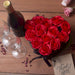 Soap Flower Gift Bouquet In Box - 13 Red Roses - Heart