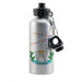 Personalised Llama Fiesta Water Bottle Silver - Myhappymoments.co.uk
