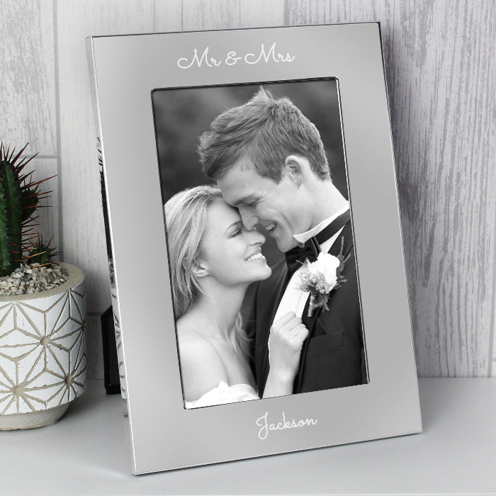 Personalised Free Text 7 x 5 Silver Photo Frame