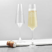 Personalised Couples Champagne Flute Glasses Set