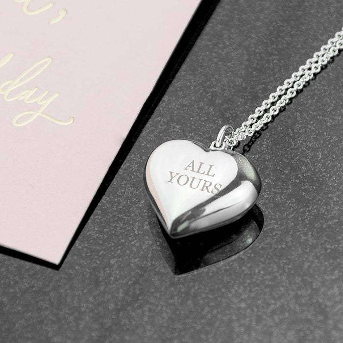 Personalised 925 Sterling Silver Heart Necklace