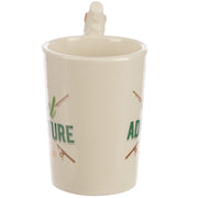 Reel Adventure Fishing Shaped Handle Mug with Fish and Hook - Myhappymoments.co.uk