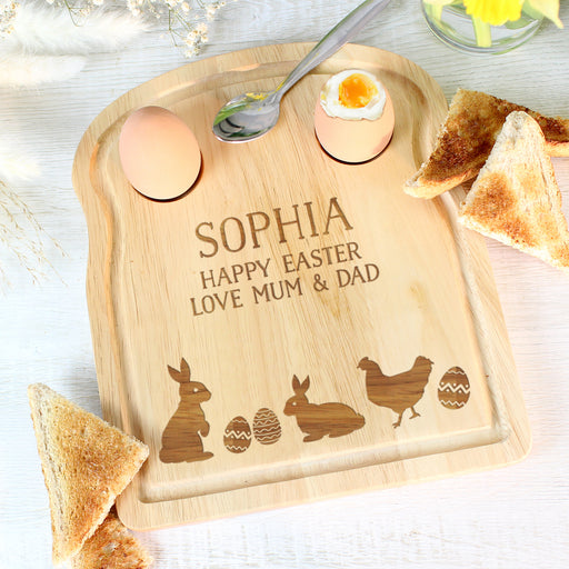 Personalised Spring Egg & Toast Board - Soldiers - Easter Gift