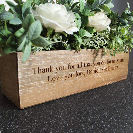 Personalised Artificial Flower Box - Free UK Delivery