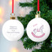 Personalised 1st Christmas Pink Rocking Horse Bauble - Myhappymoments.co.uk