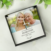 Personalised In Loving Memory Memorial Photo Upload Necklace and Box
