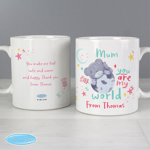 Personalised You Are My World Me To You Mug
