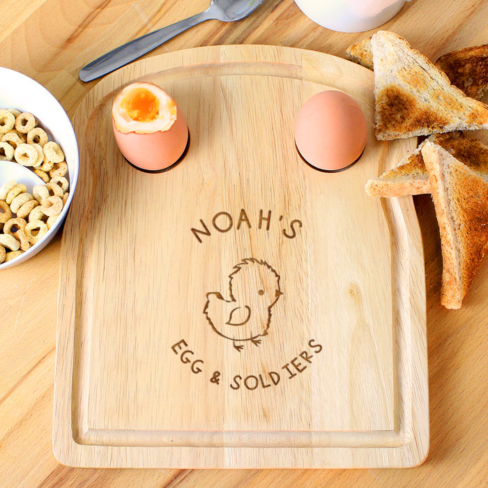 Personalised Chick Egg & Toast Board - Soldiers