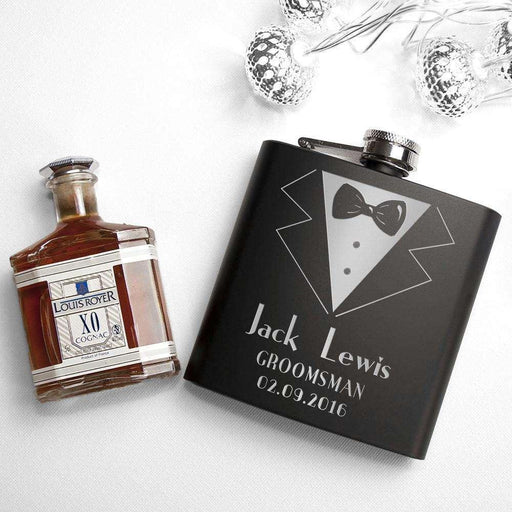 Personalised Thank You For Being My Groomsman Hip Flask - Myhappymoments.co.uk