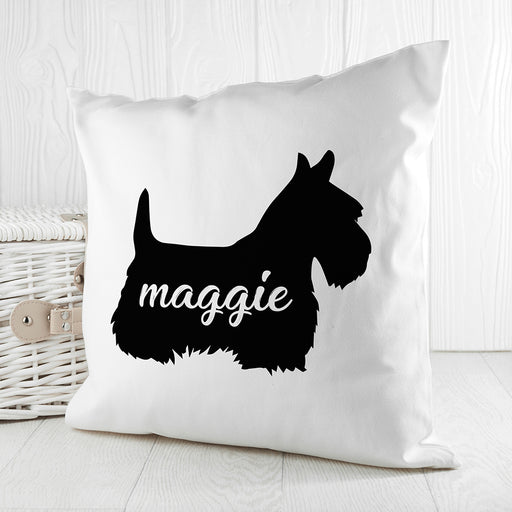 Personalised Scottish Terrier Silhouette Cushion Cover - Myhappymoments.co.uk