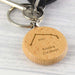 Personalised Aries Zodiac Star Sign Wooden Keyring (March 21st-April 19th) - Myhappymoments.co.uk
