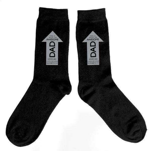 Personalised Awesome Dad Men's Socks - Myhappymoments.co.uk