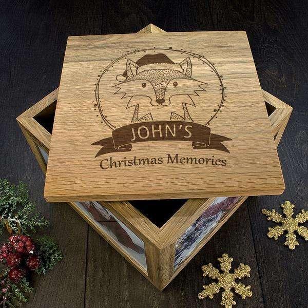 Personalised Woodland Fox Christmas Memory Box - Myhappymoments.co.uk