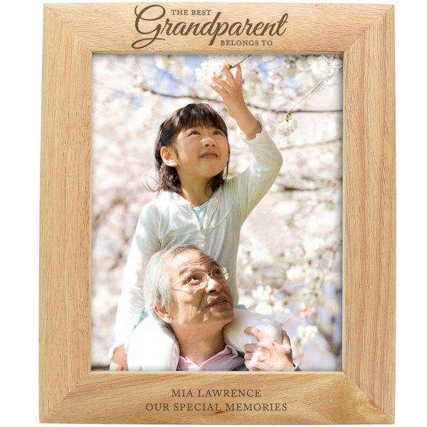 Personalised 8x10 ' The Best Grandparent' Wooden Frame - Myhappymoments.co.uk