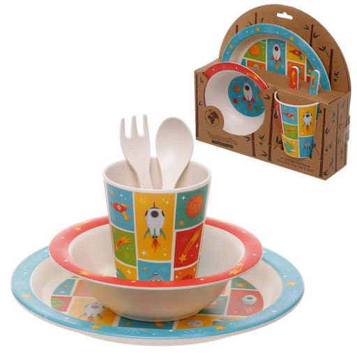 Space Design Bamboo Eco Friendly Tableware Set