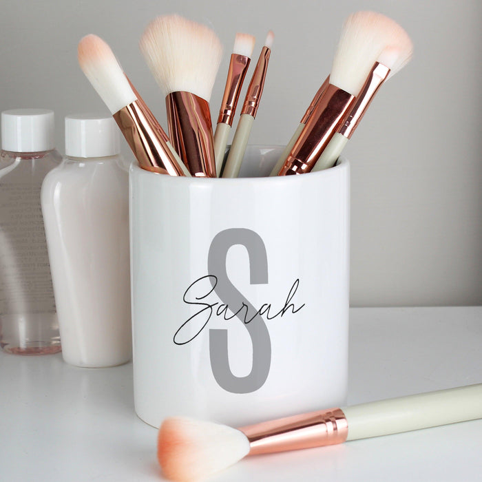 Personalised Initial & Name Make Up Brush Holder