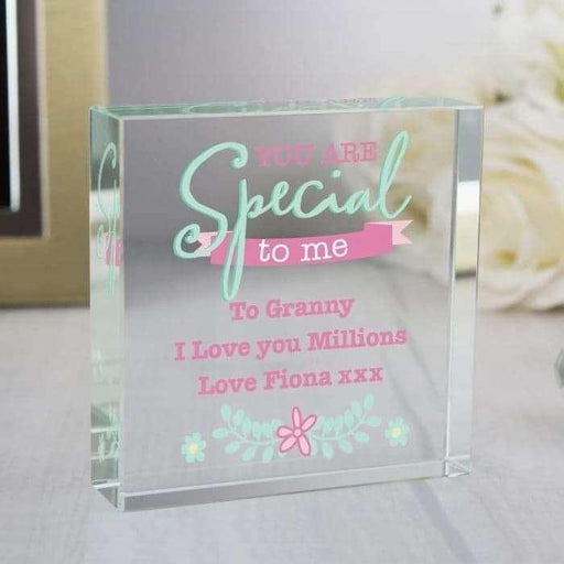 Personalised 'You Are Special' Large Crystal Token - Myhappymoments.co.uk