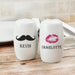 Personalised Moustache & Lips Salt and Pepper Set - Myhappymoments.co.uk