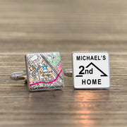 Football Club Stadium Map 2nd HOME Cufflinks