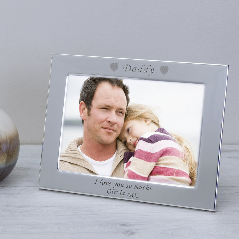 Personalised Daddy Silver Plated Photo Frame