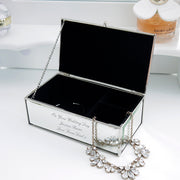 Engraved Mirrored Lined Jewellery Box