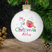 Personalised Felt Stitch Robin 'My 1st Christmas' Bauble - Myhappymoments.co.uk