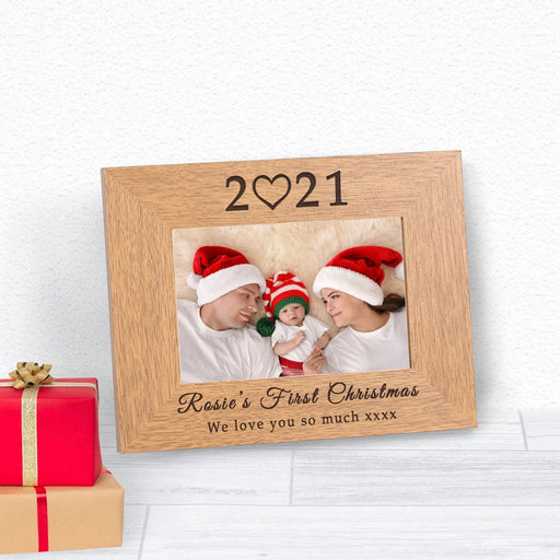 Personalised Baby's First Christmas Photo Frame 6x4