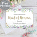 Personalised Thank You For Being My Maid Of Honour Card - Myhappymoments.co.uk