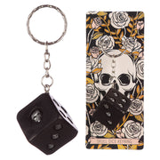 Skulls & Roses Dice Keyring - Myhappymoments.co.uk