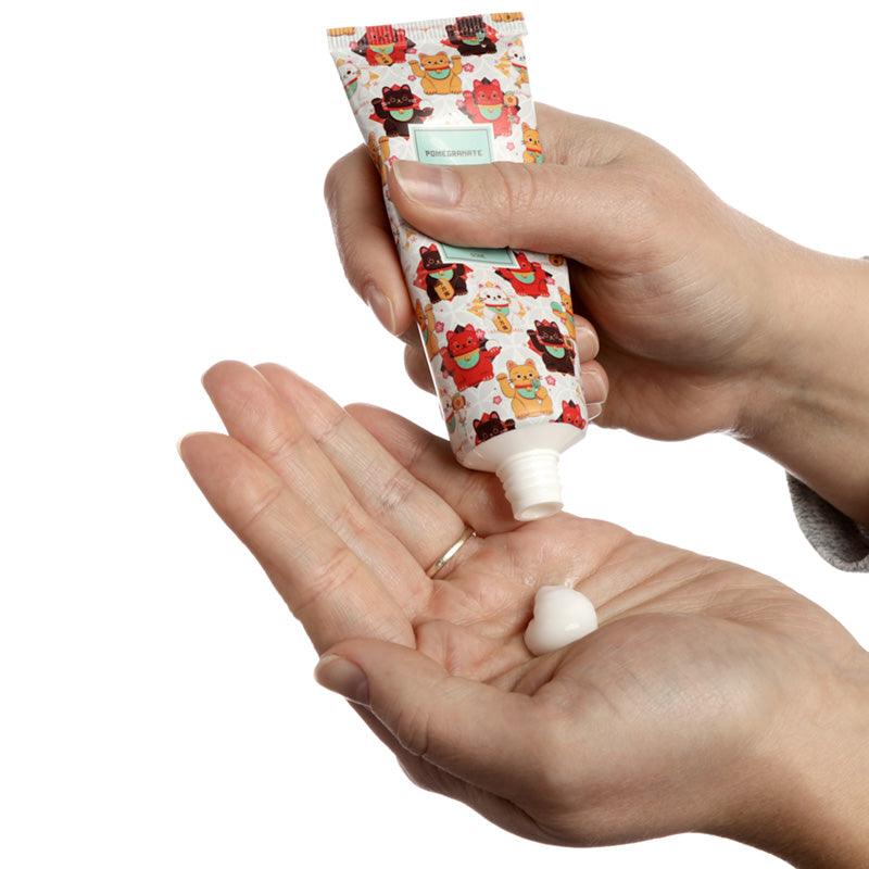 Lucky Cat Moisturising Hand Cream 50ml - Pomegranate & Cherry Blossom