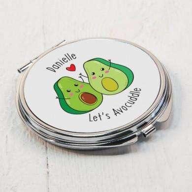 Let's Avo-Cuddle Personalised Compact Mirror - Myhappymoments.co.uk