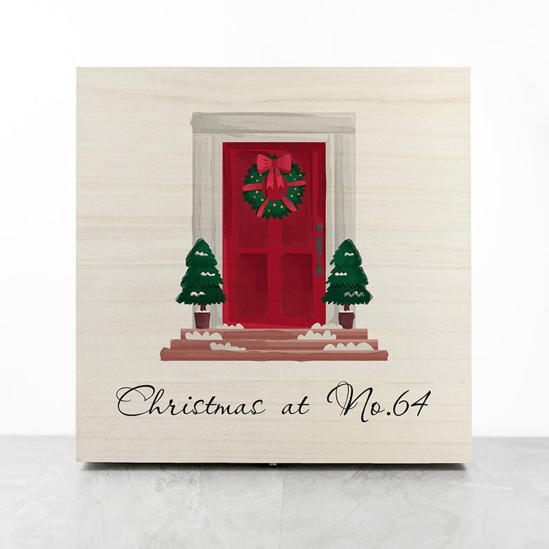 Personalised Door Number Family Christmas Box