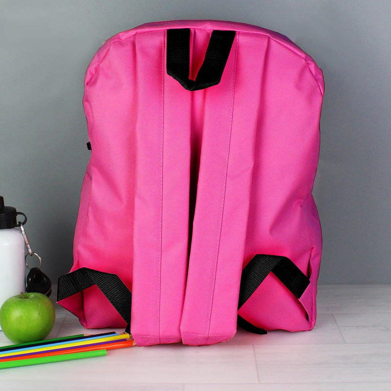 Personalised Cute Bunny Pink Backpack