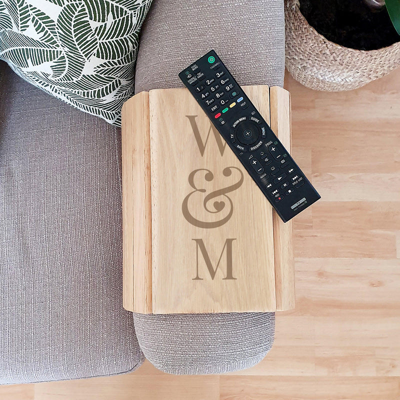 Personalised Initials Wooden Sofa Tray